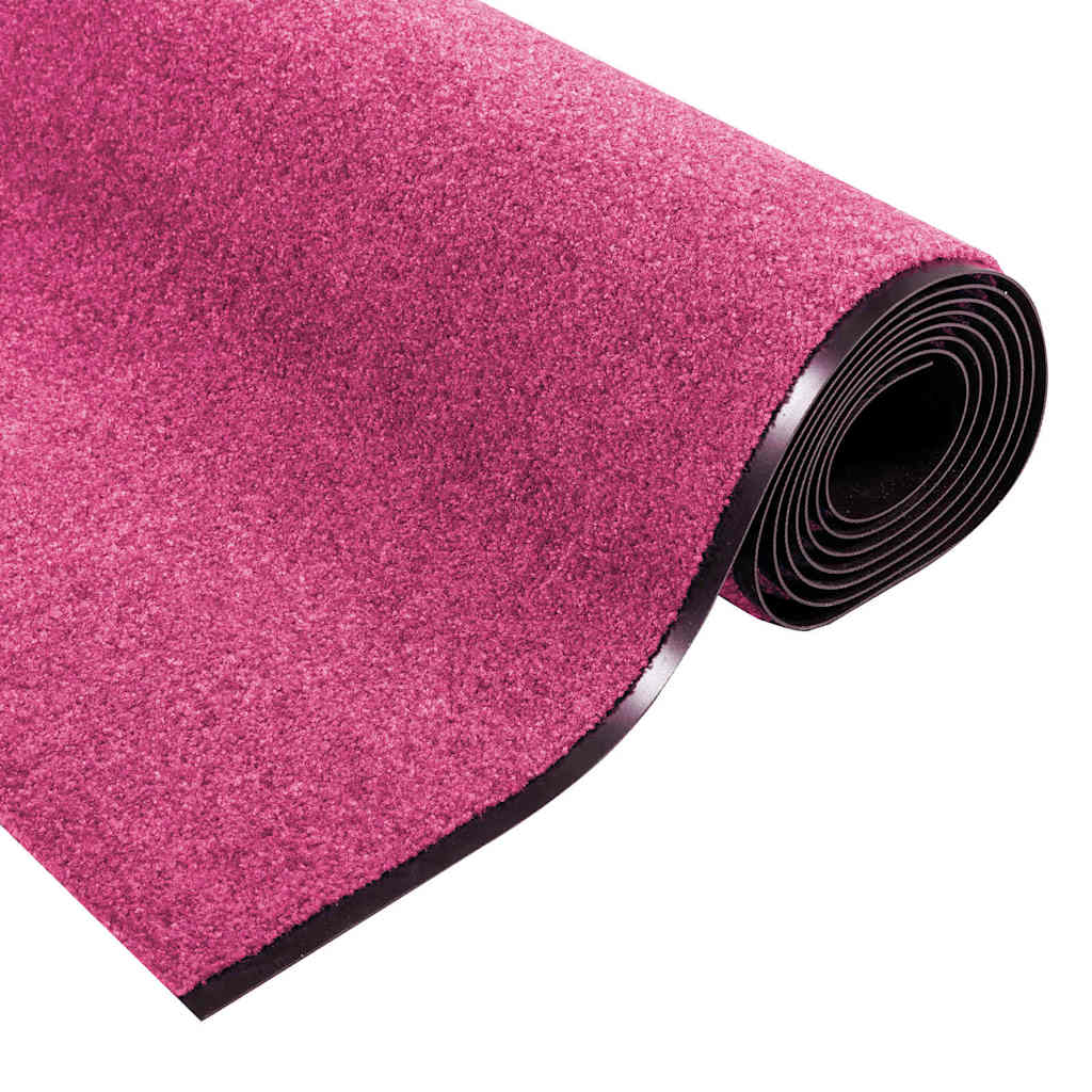 vidaXL Χαλάκι Εξώπορτας Ροζ και Μαύρο 120 x 400 cm Πολυαμίδιο και PVC