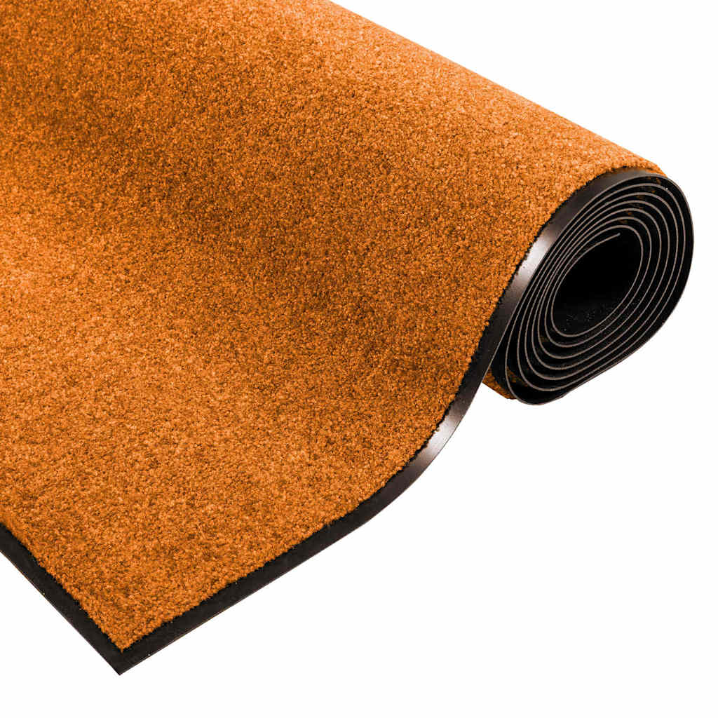 vidaXL Χαλάκι Εξώπορτας Πορτοκαλί και Μαύρο 120 x 300 cm