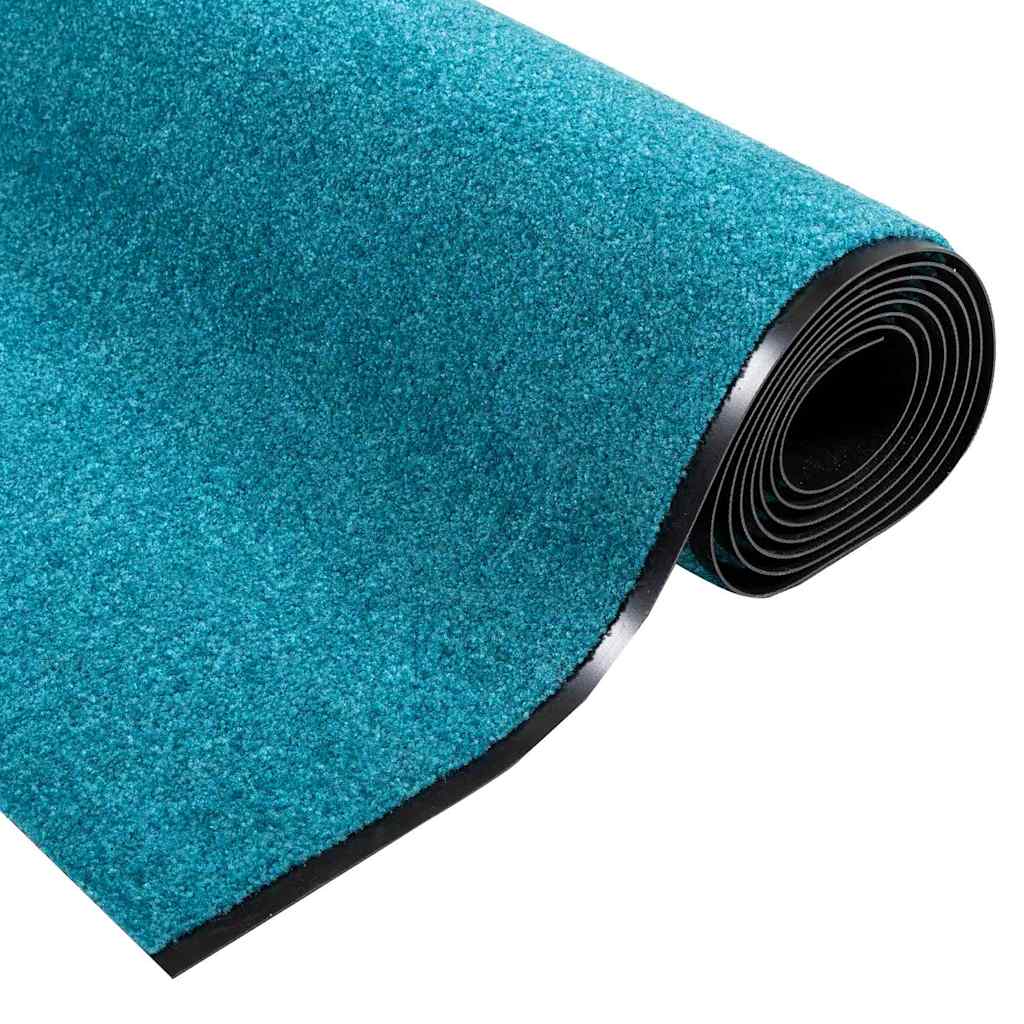 vidaXL Χαλάκι Εξώπορτας Κυανί και Μαύρο 120 x 400 cm