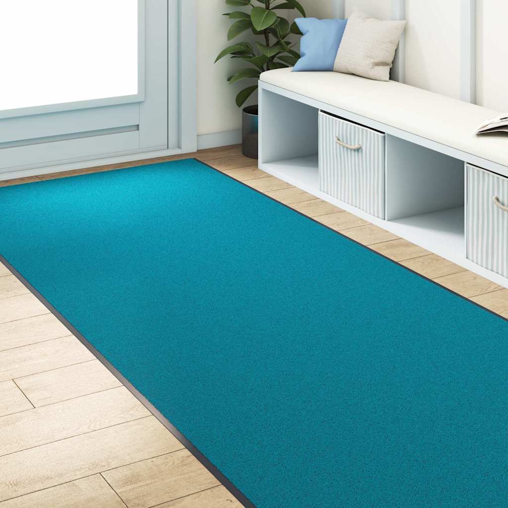 vidaXL Χαλάκι Εξώπορτας Κυανί και Μαύρο 120 x 400 cm