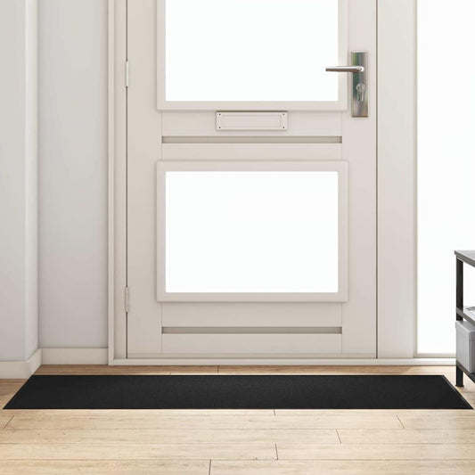 vidaXL Χαλάκι Εξώπορτας Μαύρο 60 x 180 cm Πολυπροπυλένιο και βινύλιο