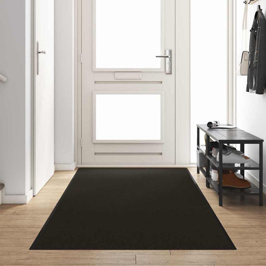 vidaXL Χαλάκι Εξώπορτας Μαύρο 120 x 400 cm Πολυπροπυλένιο και βινύλιο