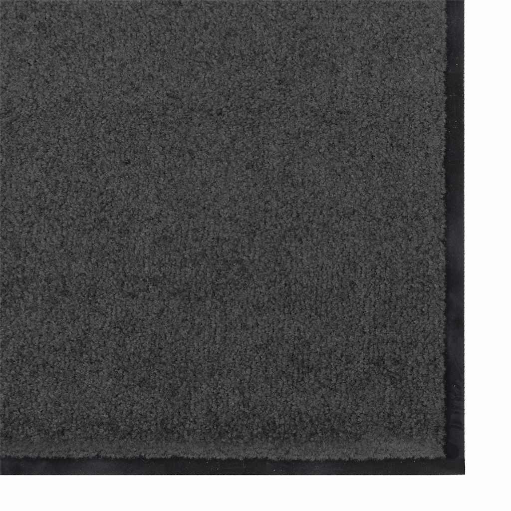 vidaXL Χαλάκι Εξώπορτας Ανθρακί και Μαύρο 60 x 180 cm 100% Πολυαμίδιο