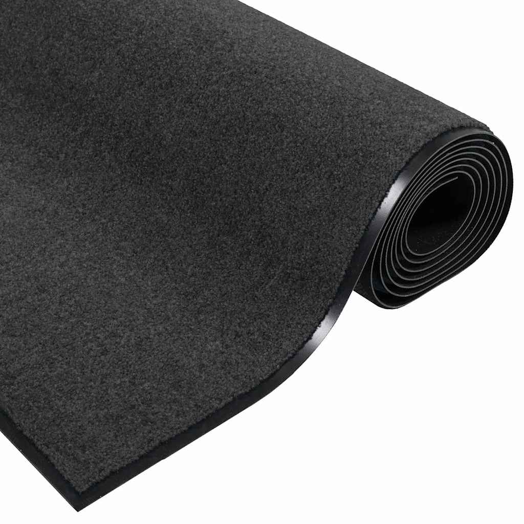 vidaXL Χαλάκι Εξώπορτας Ανθρακί και Μαύρο 60 x 180 cm 100% Πολυαμίδιο