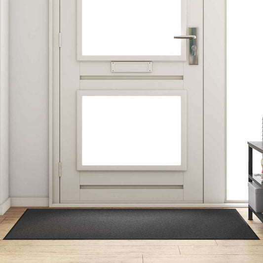 vidaXL Χαλάκι Εξώπορτας Ανθρακί και Μαύρο 90 x 150 cm