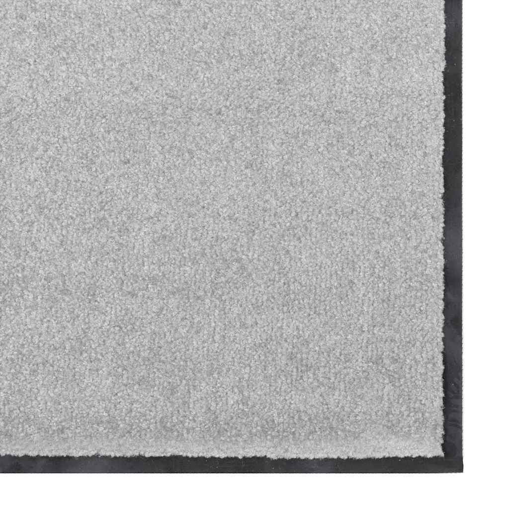 vidaXL Χαλάκι Εξώπορτας Γκρι και Μαύρο 90 x 150 cm