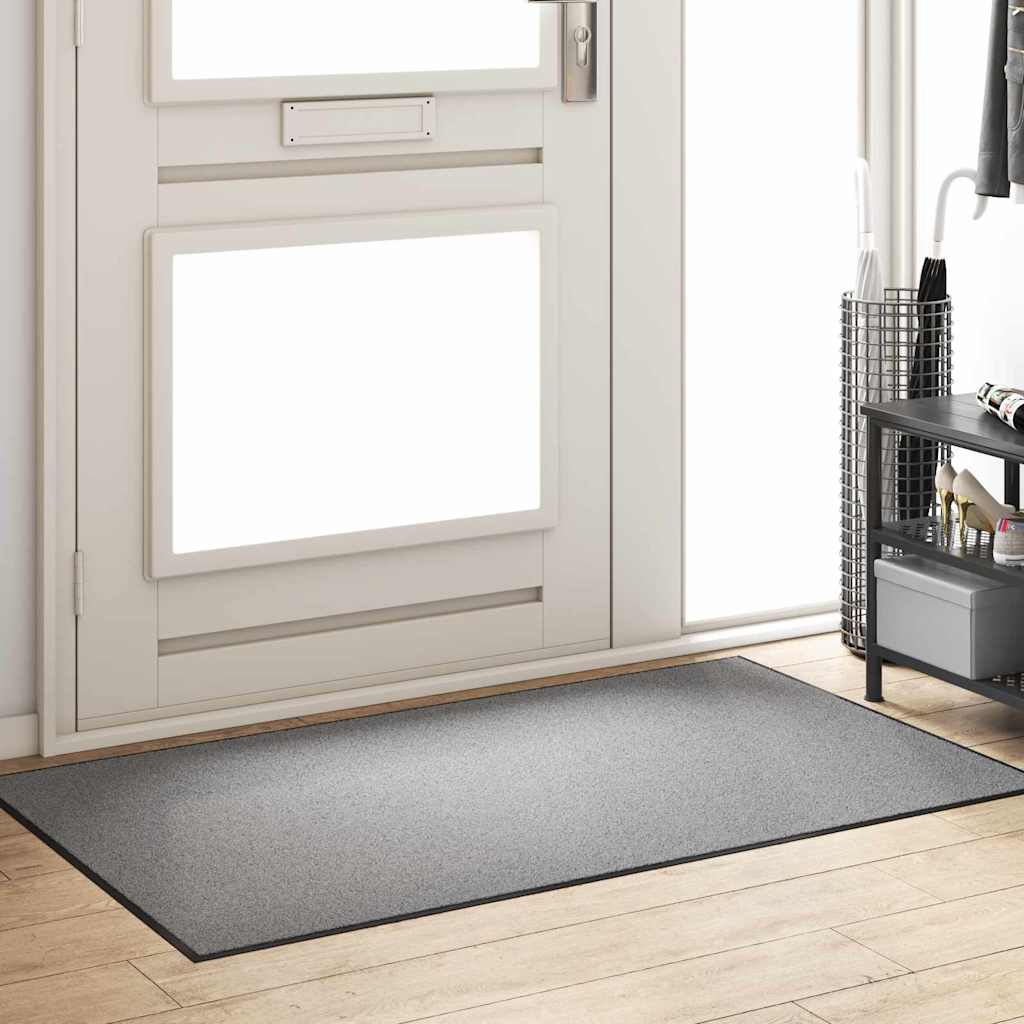 vidaXL Χαλάκι Εξώπορτας Γκρι και Μαύρο 90 x 150 cm