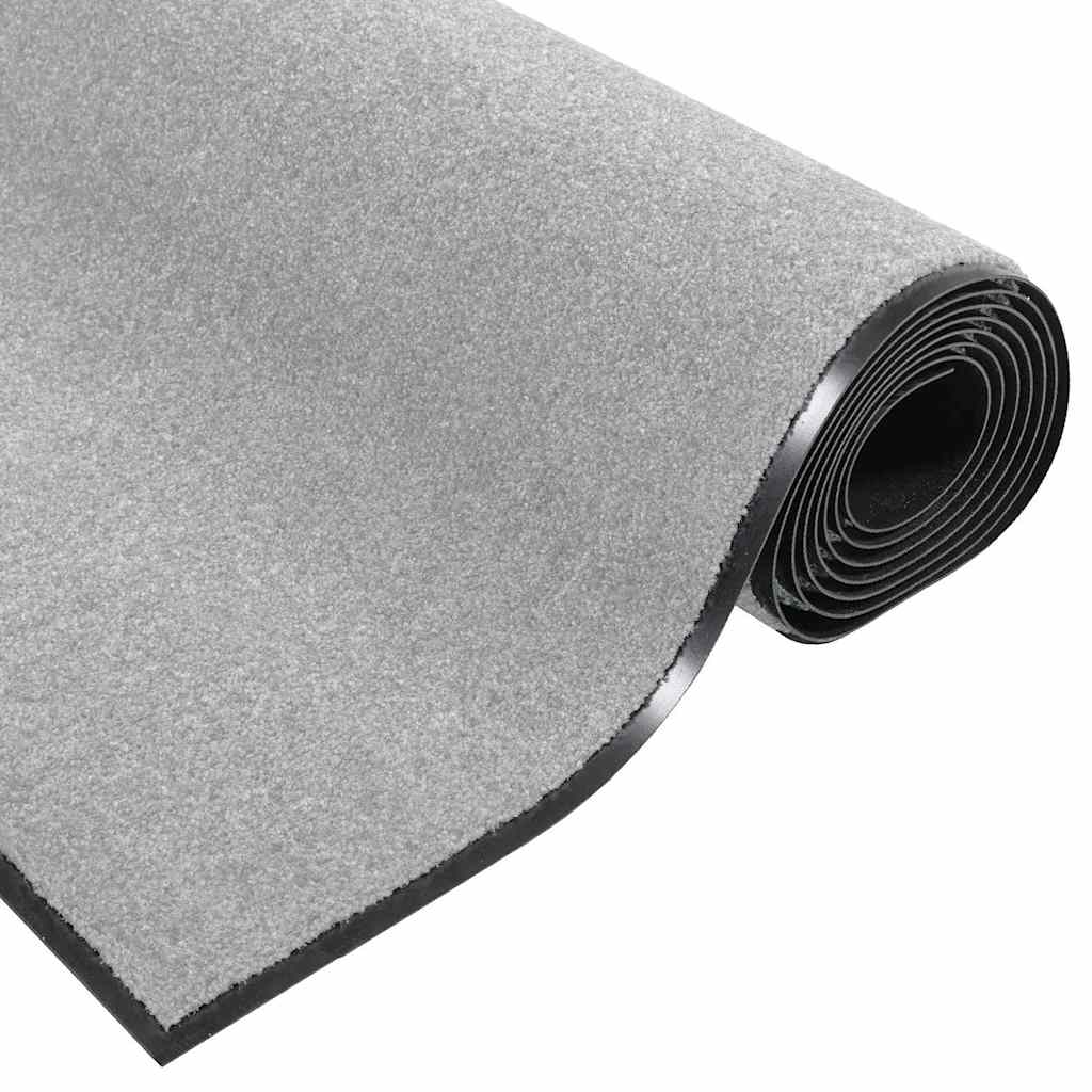 vidaXL Χαλάκι Εξώπορτας Γκρι και Μαύρο 120 x 180 cm 100% Πολυαμίδιο
