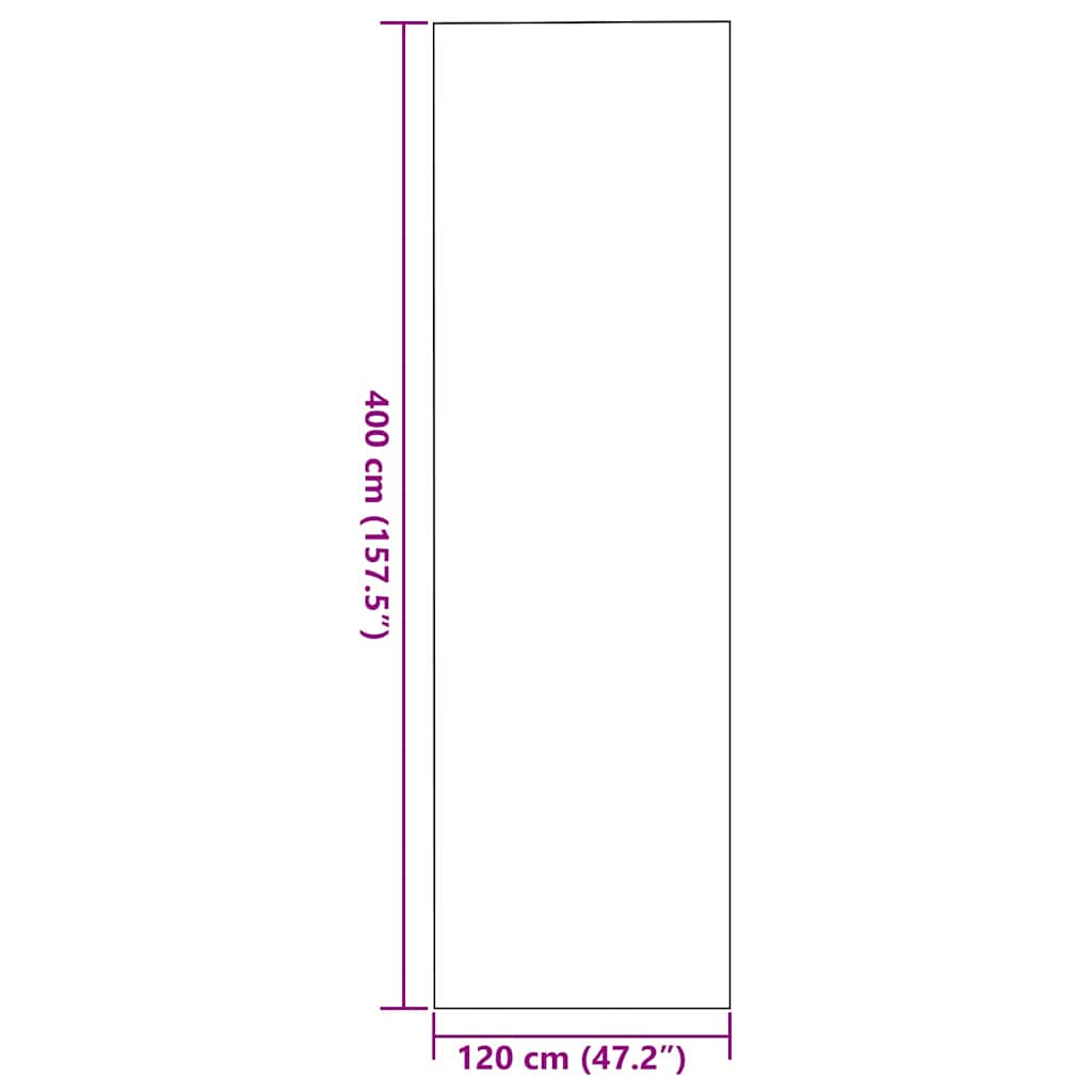 vidaXL Χαλάκι Εξώπορτας Γκρι και Μαύρο 120 x 400 cm 100% Πολυαμίδιο