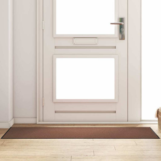 vidaXL Χαλάκι Εξώπορτας Καφέ και Μαύρο 60 x 180 cm 100% Πολυαμίδιο