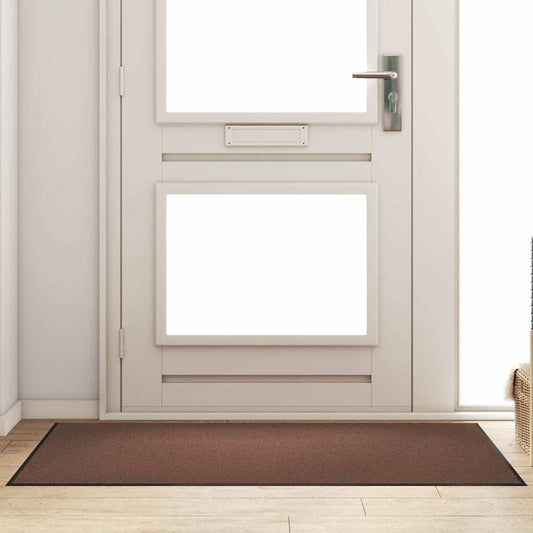 vidaXL Χαλάκι Εξώπορτας Καφέ και Μαύρο 90 x 150 cm