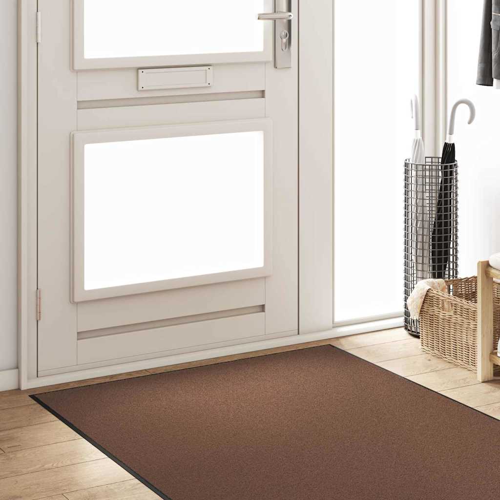 vidaXL Χαλάκι Εξώπορτας Καφέ και Μαύρο 120 x 300 cm
