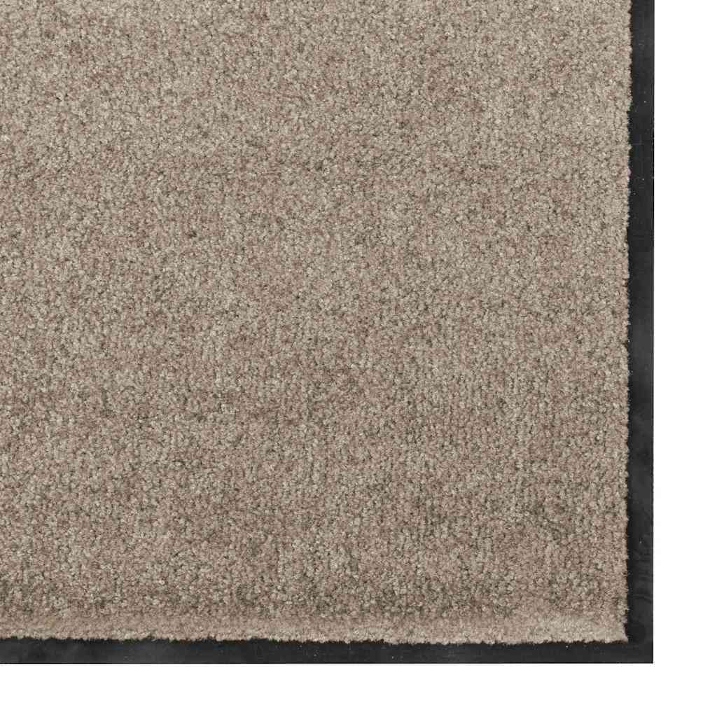vidaXL Χαλάκι Εξώπορτας Άλλο Μπεζ και Μαύρο 90 x 150 cm