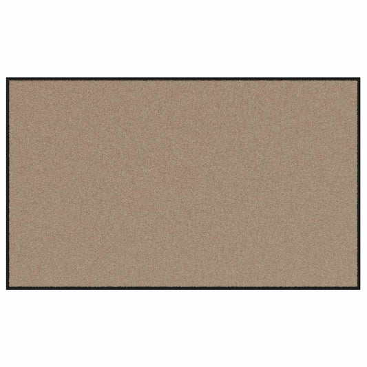 vidaXL Χαλάκι Εξώπορτας Άλλο Μπεζ και Μαύρο 90 x 150 cm