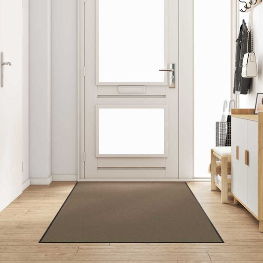 vidaXL Χαλάκι Εξώπορτας Μπεζ και Μαύρο 120 x 250 cm 100% Πολυαμίδιο