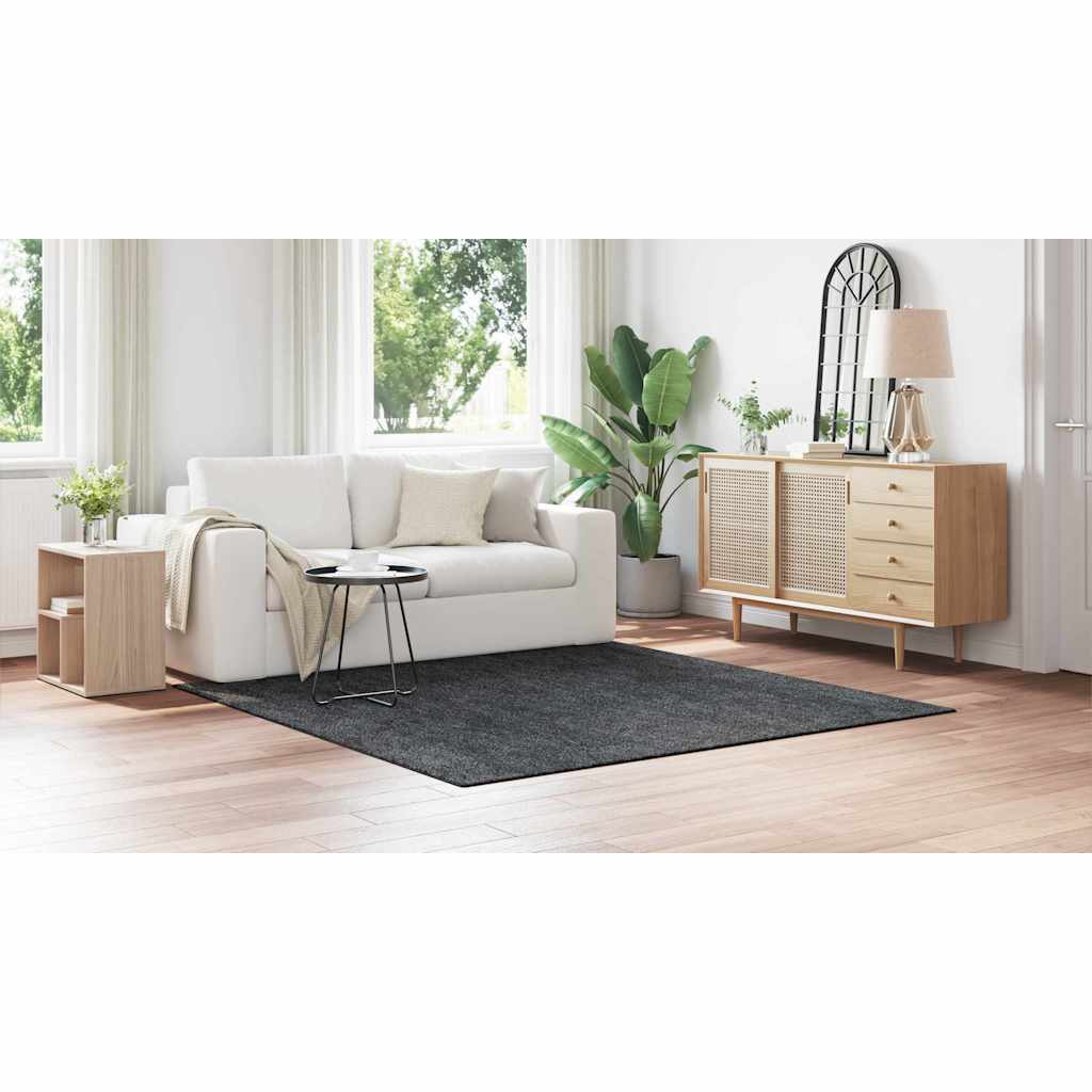 vidaXL Χαλί Σκούρο γκρι 200 x 200 cm Πολυπροπυλένιο