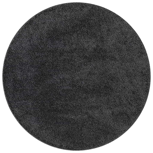vidaXL Χαλί Σκούρο γκρι 160 x 160 cm Πολυπροπυλένιο