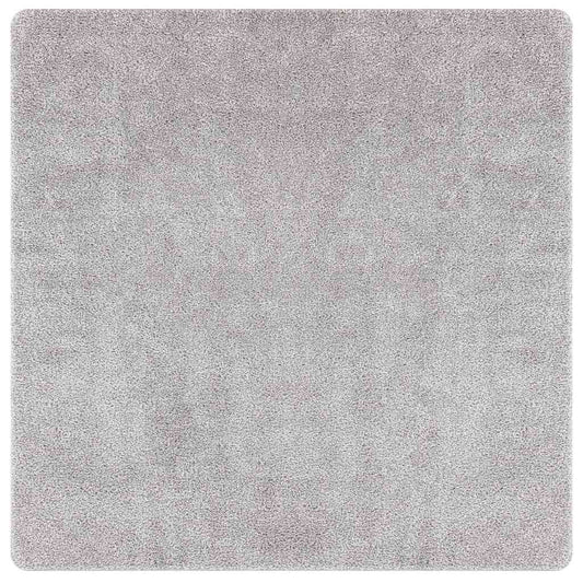 vidaXL Αντιολισθητικό Σαγκί Χαλάκι Γκρι 120 x 120 cm PP
