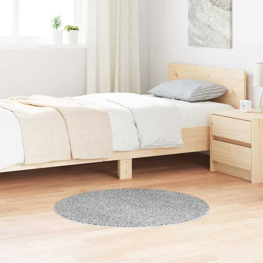 vidaXL Αντιολισθητικό Σαγκί Χαλάκι Γκρι 90 x 90 cm PP