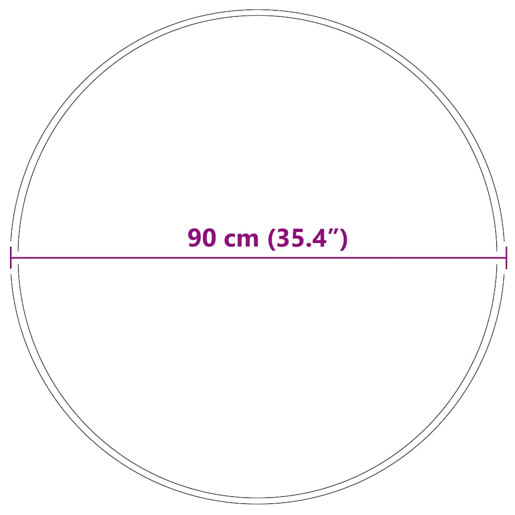 vidaXL Χαλί Γκρι 90 x 90 cm Πολυπροπυλένιο