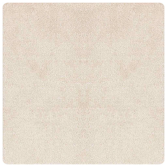 vidaXL Αντιολισθητικό Σαγκί Χαλάκι Κρεμ 160 x 160 cm PP