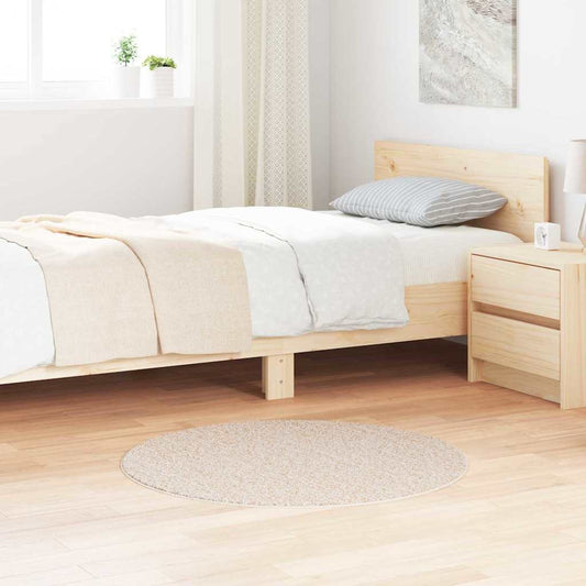 vidaXL Αντιολισθητικό Σαγκί Χαλάκι Κρεμ 90 x 90 cm PP