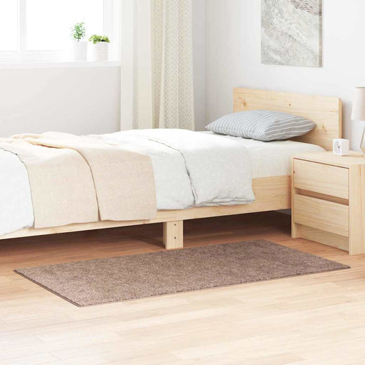 vidaXL Αντιολισθητικό Σαγκί Χαλάκι Καφέ 80 x 150 cm PP