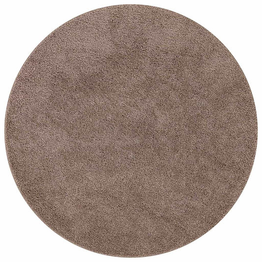 vidaXL Αντιολισθητικό Σαγκί Χαλάκι Καφέ 120 x 120 cm PP