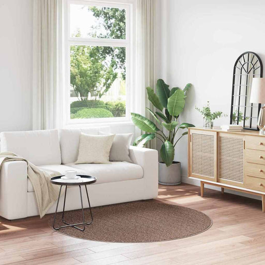 vidaXL Αντιολισθητικό Σαγκί Χαλάκι Καφέ 160 x 160 cm PP