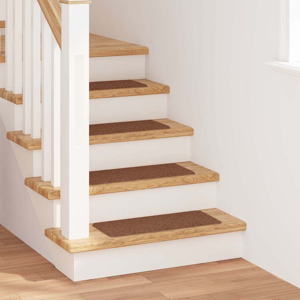 vidaXL Χαλιά Σκαλοπατιών Αντιολισθητικά 15 pcs Κίτρινο 60 x 25 cm PP