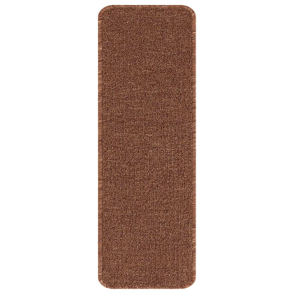 vidaXL Χαλιά Σκαλοπατιών Αντιολισθητικά 15 pcs Κίτρινο 60 x 25 cm PP