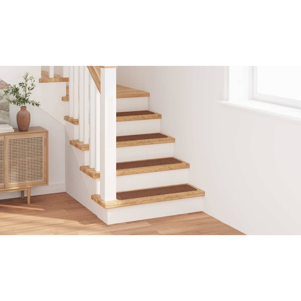 vidaXL Χαλιά Σκαλοπατιών Αντιολισθητικά 15 pcs Κίτρινο 75 x 20 cm PP