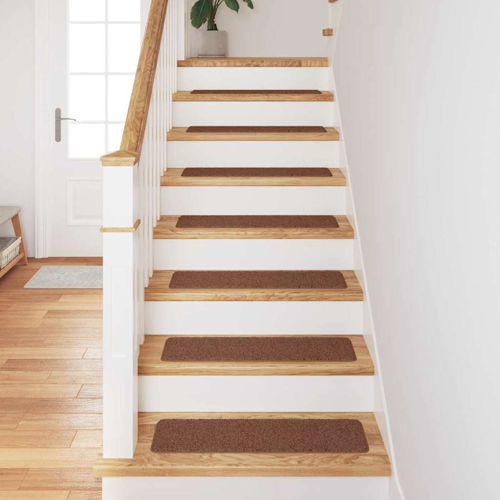 vidaXL Χαλιά Σκαλοπατιών Αντιολισθητικά 15 pcs Κίτρινο 75 x 20 cm PP