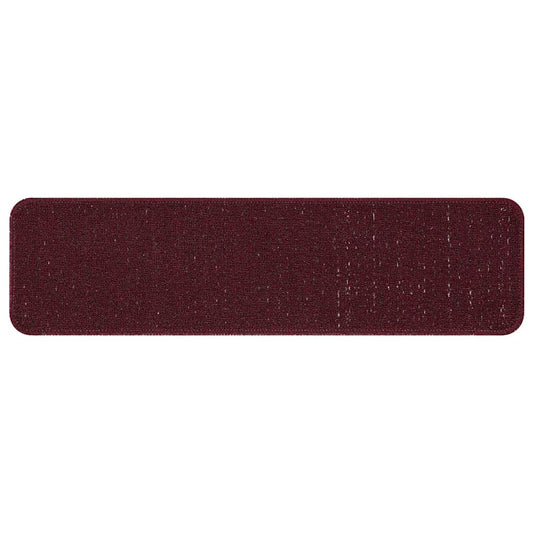 vidaXL Χαλιά Σκαλοπατιών Αντιολισθητικά 15 pcs Μπορντό 75 x 20 cm PP