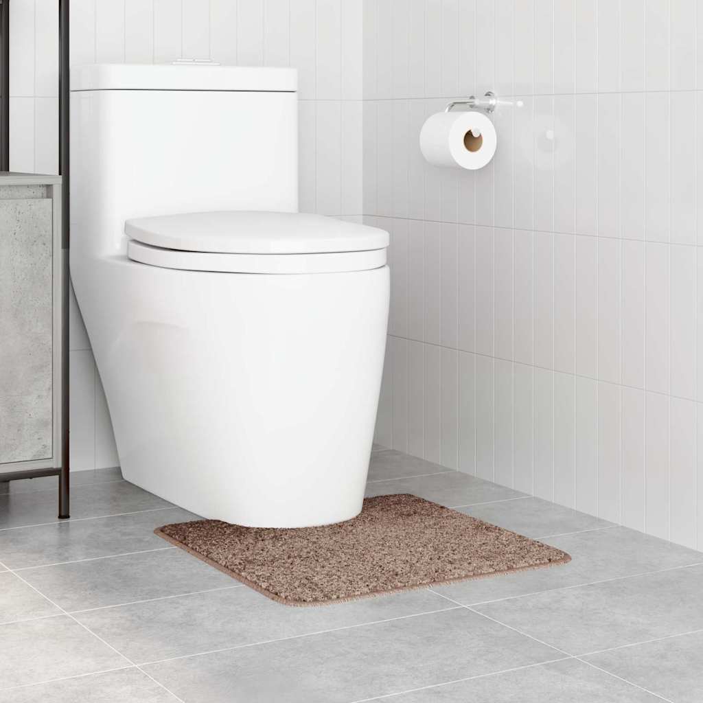 vidaXL Πατάκι Μπάνιου U-Shaped Καφέ 50x50 εκ Πολυπροπυλένιο Αντιολισθητικό