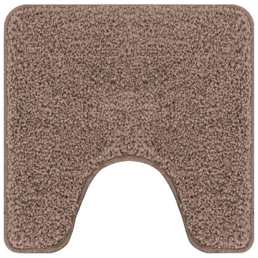 vidaXL Πατάκι Μπάνιου U-Shaped Καφέ 50x50 εκ Πολυπροπυλένιο Αντιολισθητικό