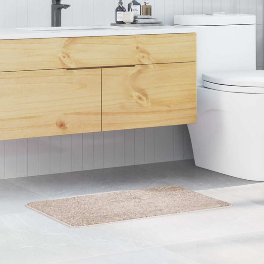 vidaXL Αντιολισθητικό μαξιλάρι μπάνιου Κρεμ 50 x 80 cm PP
