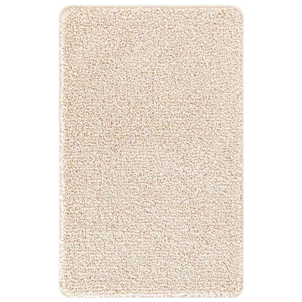 vidaXL Αντιολισθητικό μαξιλάρι μπάνιου Κρεμ 50 x 80 cm PP