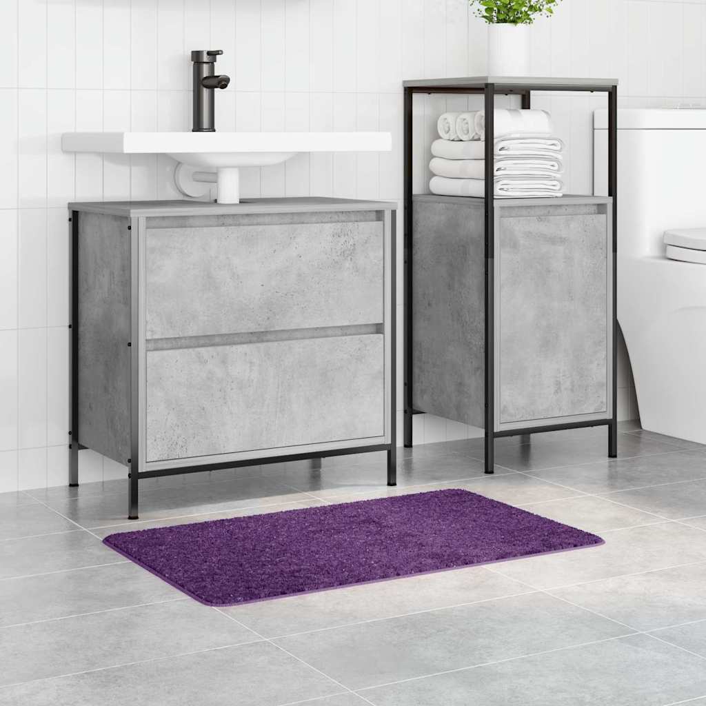 vidaXL Αντιολισθητικό μαξιλάρι μπάνιου Μοβ 50 x 80 cm PP