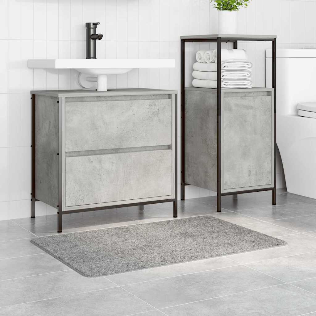 vidaXL Πατάκι Μπάνιου Ορθογώνιο Γκρι 60x90 εκ. Πολυπροπυλένιο Αντιολισθητικό