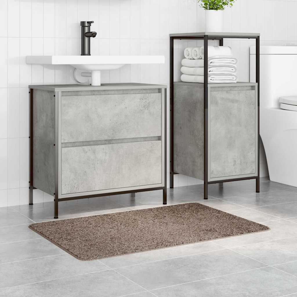 vidaXL Αντιολισθητικό μαξιλάρι μπάνιου Καφέ 60 x 90 cm PP