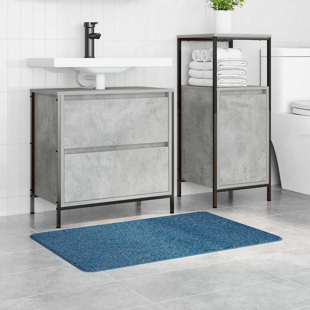 vidaXL Αντιολισθητικό μαξιλάρι μπάνιου Μπλε 60 x 90 cm PP