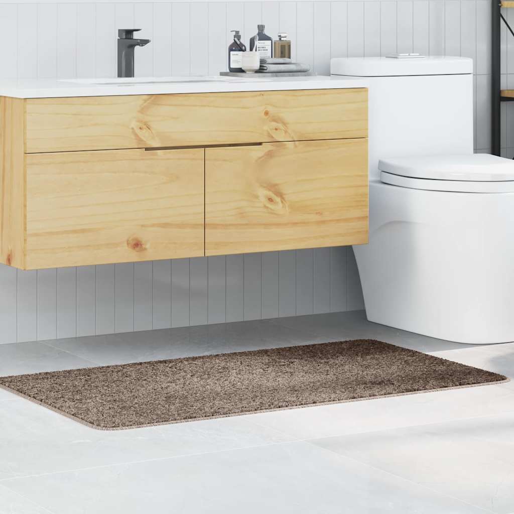 vidaXL Αντιολισθητικό μαξιλάρι μπάνιου Καφέ 70 x 120 cm PP