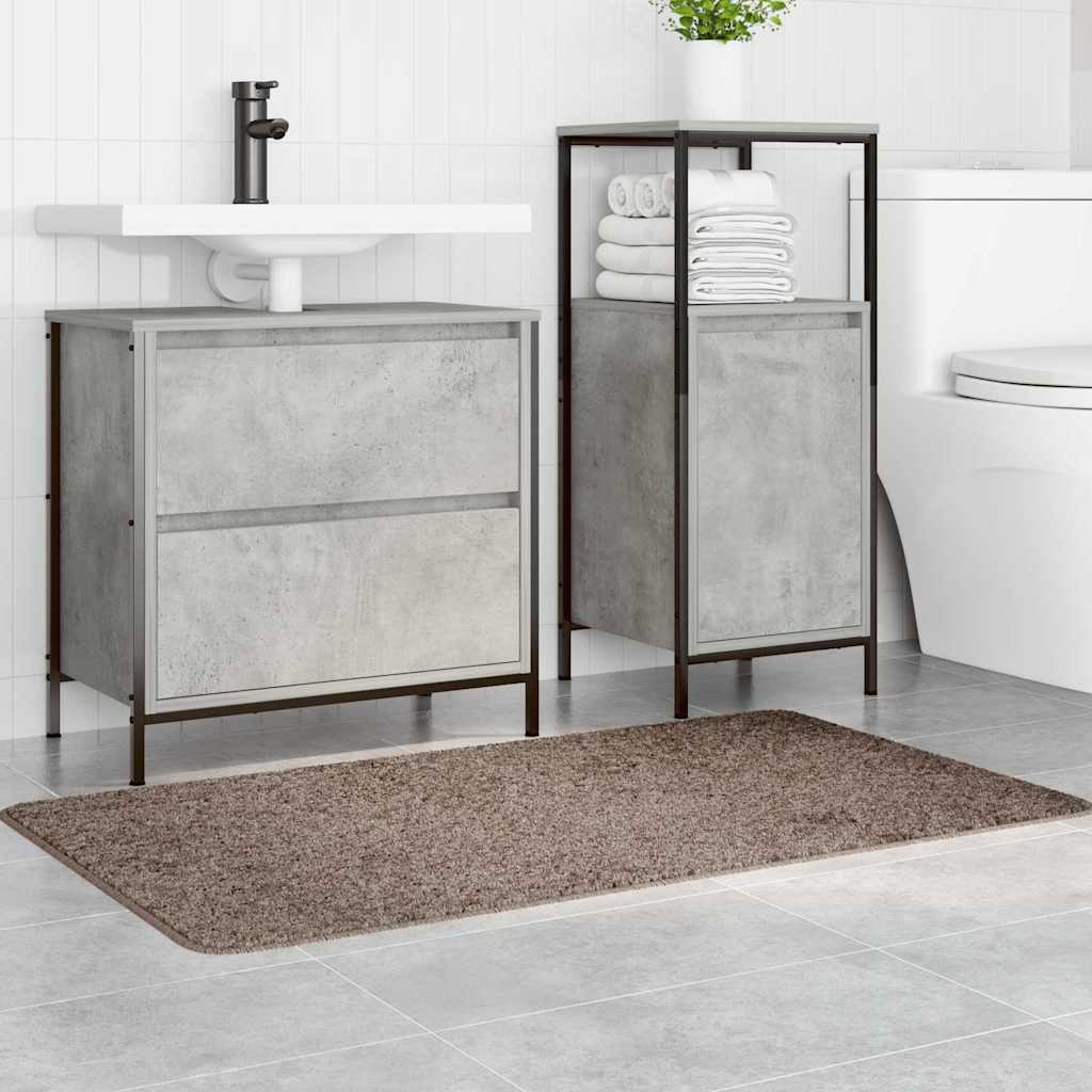 vidaXL Αντιολισθητικό μαξιλάρι μπάνιου Καφέ 70 x 120 cm PP