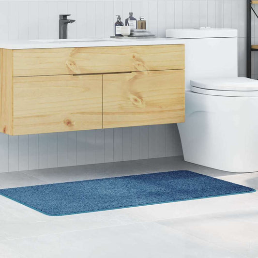 vidaXL Αντιολισθητικό μαξιλάρι μπάνιου Μπλε 70 x 120 cm PP