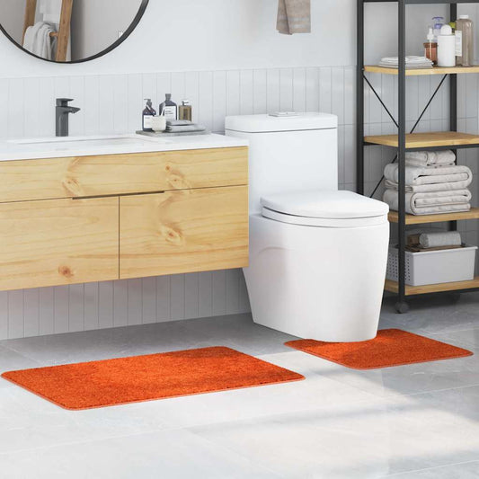 vidaXL Σετ Μάτ Μπάνιου Αντιολισθητικό 2 pcs Πορτοκαλί PP
