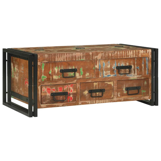 vidaXL Τραπεζάκι σαλονιού Καφέ 90 x 50 x 38 εκ Μασίφ ανακυκλωμένο ξύλο