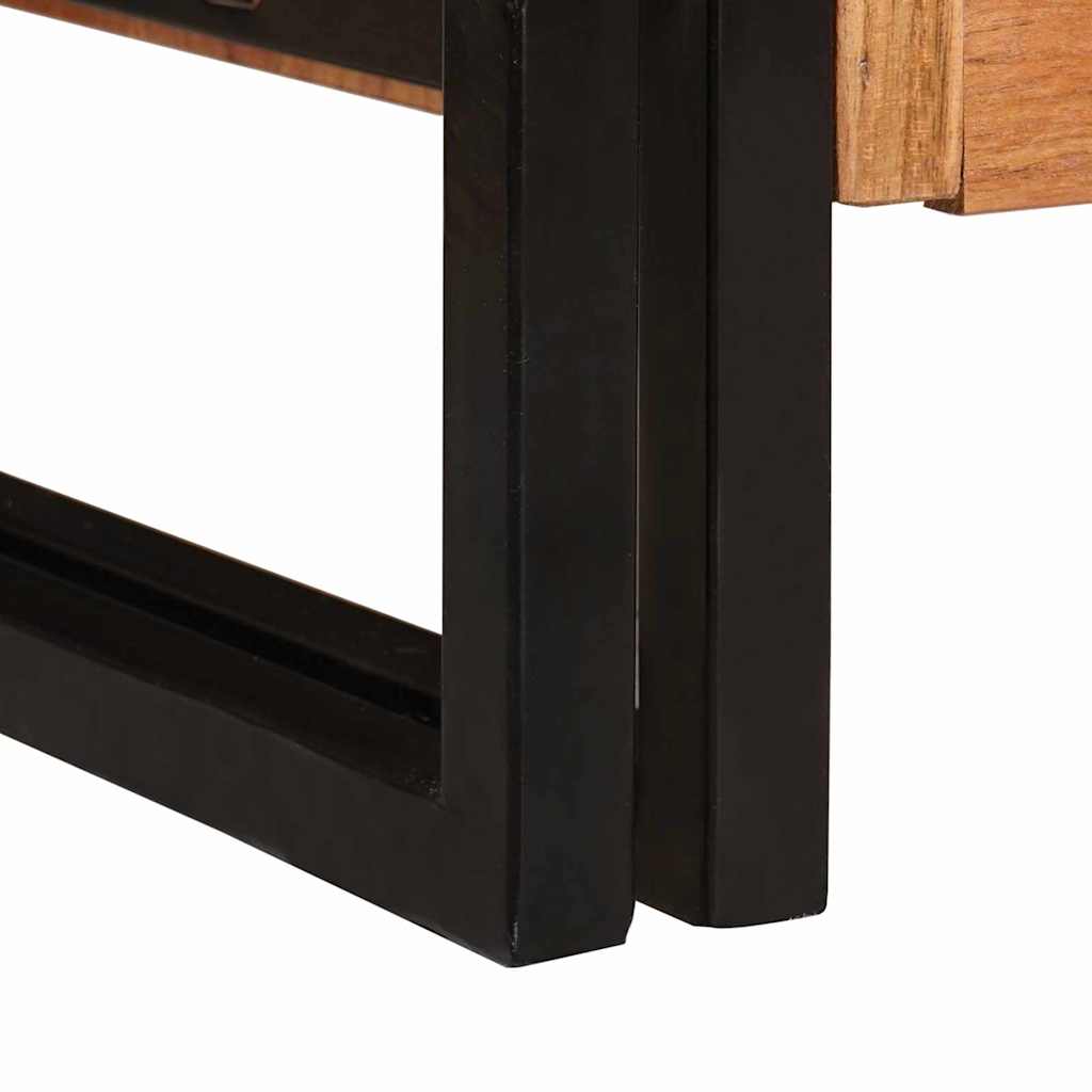 vidaXL Πλευρικό με Πόρτες Καφέ Μασίφ ξύλο ακακίας και μέταλλο