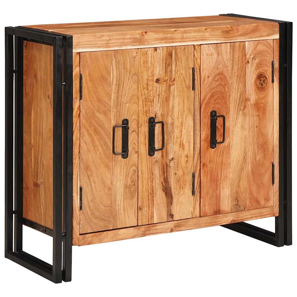 vidaXL Πλευρικό με Πόρτες Καφέ Μασίφ ξύλο ακακίας και μέταλλο