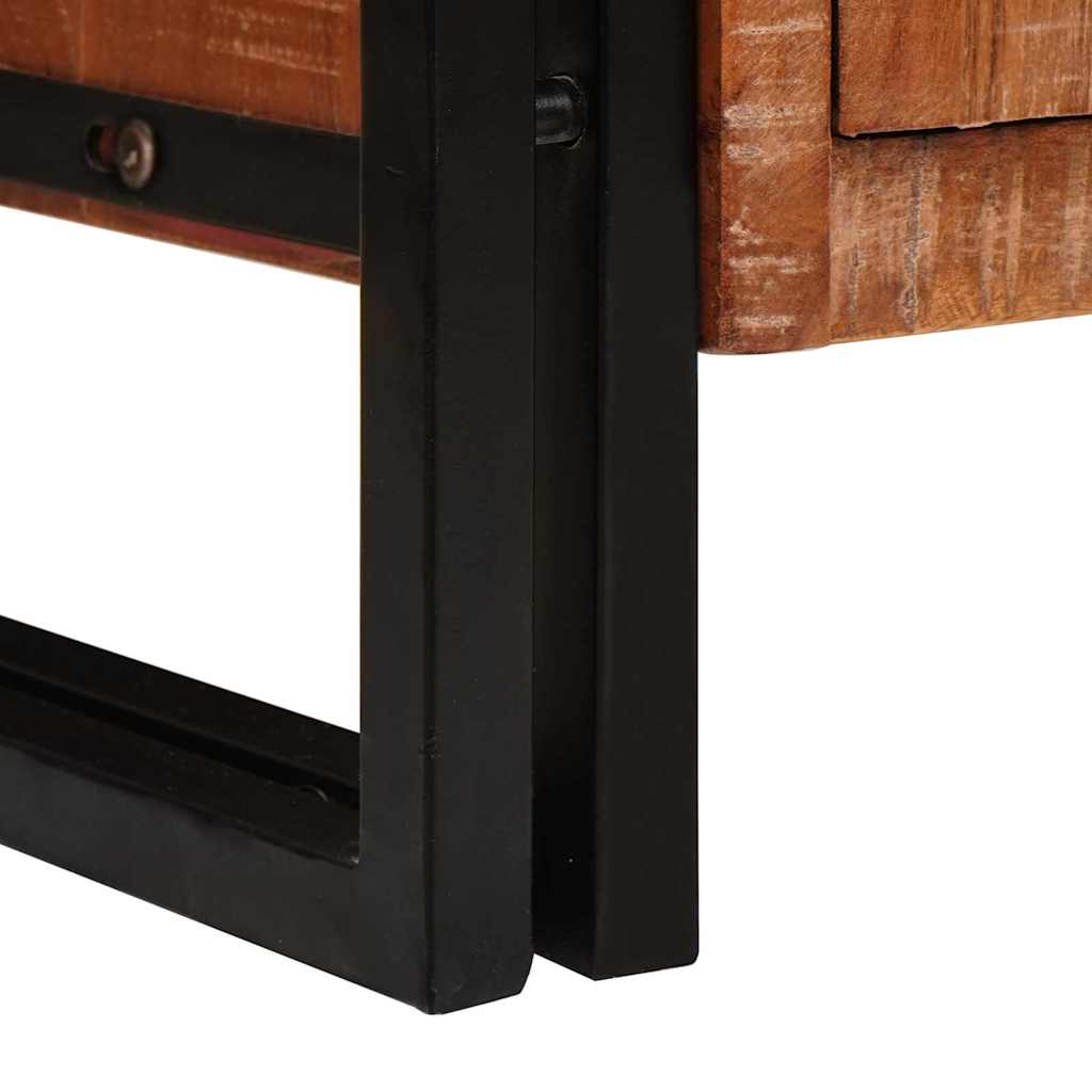 vidaXL Πλευρικό με Πόρτες Καφέ Στερεό Ανακυκλωμένο Ξύλο και Μέταλλο